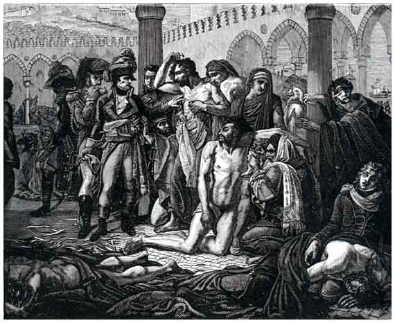 Napoleon in the Pest-House at Jaffaby Antoine-Jean Gros.